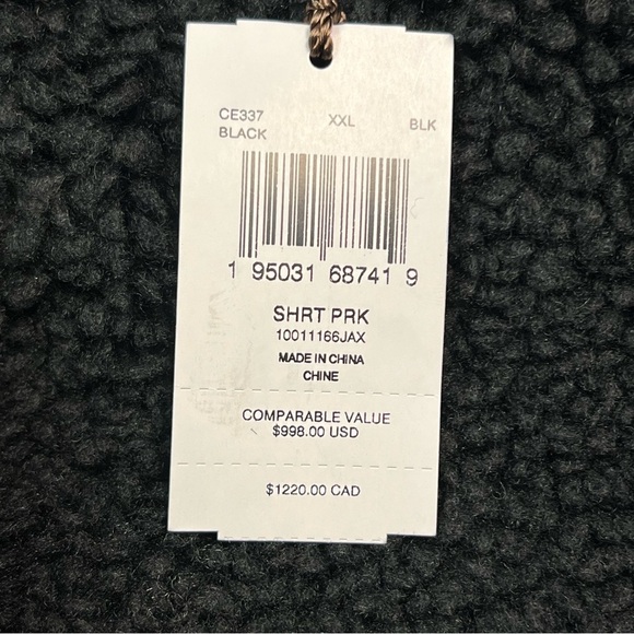 Coach Men’s Winter Jacket Black Short Parka Size XXL - Picture 8 of 13